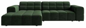 Kampinė sofa Cosmopolitan Design Chicago Venus 2940, žalio stiklo sp., kairinė, 167 x 234 cm x 78 cm