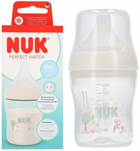 Bērnu pudelīte Nuk Perfect Match Sheep, 150 ml, 0 mēn., caurspīdīga krās./balta krās.
