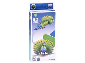 3D-pusle Peacock ZA5718, 9.5 cm x 7.5 cm, 18 tk, sinine v./roheline v.