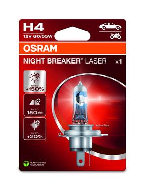 Автомобильная лампочка Osram 64193NL-1BL, галогеновая, прозрачный цв./белый цв., 12 В