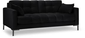 Sofa Micadoni Home Mamaia Velvet, juoda sp., 152 x 92 cm x 75 cm
