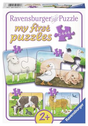 Пазл 4in1 Ravensburger Lovable Farm Animals 069538, 21 см x 15 см, 20 шт., многоцветный