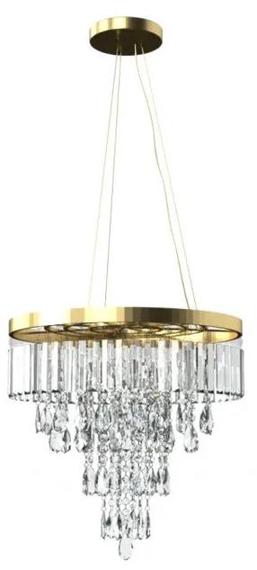 Kristāla lustra karināms AZzardo Kalabria XL AZ4905, G9, 12 x 40 W, caurspīdīga krās./zelta krās. / zelta krās.