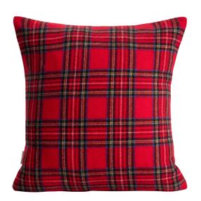 Kalėdinis dekoratyvinės pagalvėlės užvalkalas Homla Sallan, mėlyna/juoda/raudona, 45 cm x 45 cm