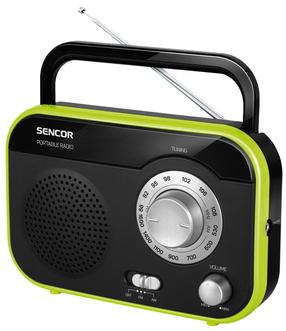 Radio uztvērējs Sencor SRD 210 BGN, melna krās./zaļa krās.