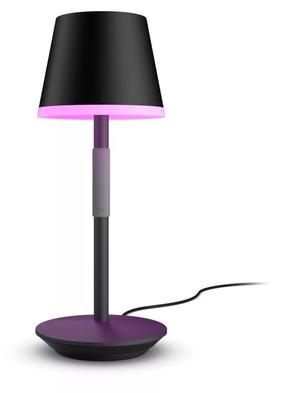 Viedais apgaismojums galda lampa Philips Hue Go, LED, 2000 - 6500 °K x 6 W, melna krās. / melna krās.