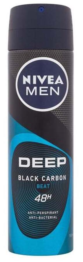 Vīriešu dezodorants Nivea Men Deep Black Carbon Beat, 150 ml