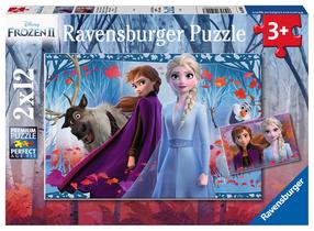 Puzle 2in1 Ravensburger Frozen 2 05009, 26 cm x 18 cm, 24 gab., daudzkrāsaina