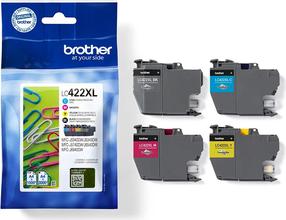 Tintes printera kasetne Brother LC422XLVALDR, dzeltens krās./melns krās./fuksīna (magenta) krās.