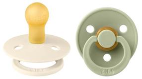 Knupītis Bibs Colour, 18 mēn., krēmkrāsa/zaļa krās.