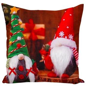 Kalėdinis dekoratyvinės pagalvėlės užvalkalas JCLC-06, balta/raudona, 40 cm x 40 cm