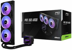 Vandens aušintuvas procesoriui ASRock Pro 360 ARGB (90-APRA36-BAAGA6), 394 mm x 27 mm