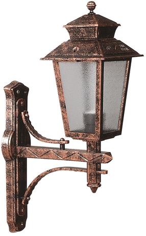 Sieninis lauko šviestuvas Opviq BAP-68211-BKR, 60W, E27, IP65, ruda sp., 30 cm x 60 cm