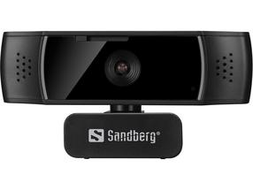 Veebikaamera Sandberg Autofocus DualMic, must v., CMOS