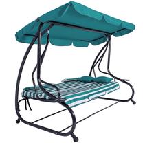 Lauko sūpynės Springos GS0024, balta sp./žalia sp., 100 cm x 230 cm x 162 cm