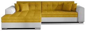 Kampinė sofa Sorento Omega 68, Soft 17, geltona sp., kairinė, 195 x 295 cm x 80 cm
