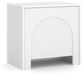 Naktinis staliukas Arco, balta sp., 49 cm x 50 cm x 35 cm