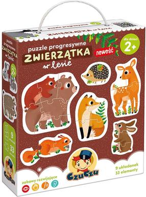 Izglītojoša mīkla CzuCzu Animals In The Forest, daudzkrāsaina, 33 gab.
