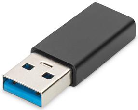 Adapteris Digitus USB Type-A - USB Type_C AK-300524-000-S USB Type-A, USB Type-C, melna krās.