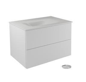 Vonios spintelė su praustuvu Besco Akya Classic, balta sp., 52.5 cm x 66 cm x 50.7 cm