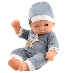 Lėlė - kūdikis Pajamas, 24 cm, pilka sp.