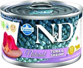 Влажный корм для кошек Farmina N&D Natural PND140064, тунец/креветки, 0.14 кг