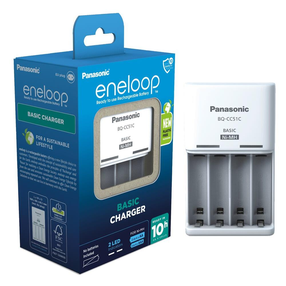 Įkroviklis Panasonic Basic BQ-CC51E + 4x AAA Eneloop 800 mAh, 100 - 240 V