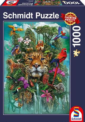 Пазл Schmidt King Of The Jungle 393940, 69.3 см x 49.3 см, 1000 шт., многоцветный