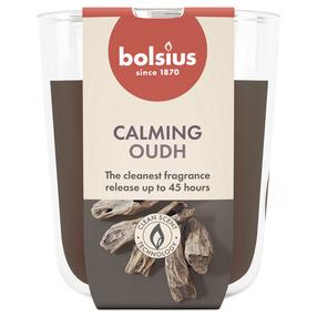 Žvakė, aromatinė Bolsius Calming Oudh, 45 h, ruda sp.