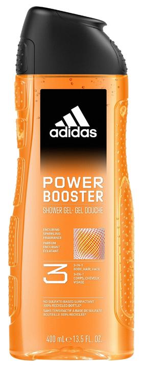 Ķermeņa mazgāšanas želeja vīriešiem Adidas Power Booster, 400 ml