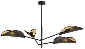 Lampa karināms Emibig Vene 1158/4, E14, 4 x 10 W, zelta krās./melna krās. / melna krās.