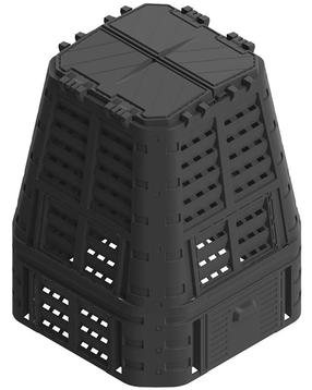 Komposter Patrol Group, 89 cm x 89 cm x 113 cm, 740 l, must v.