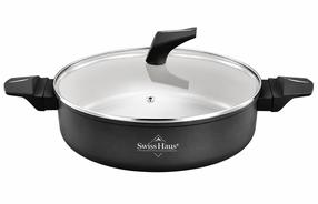 Puodas Swiss Haus Lake Geneva SH-LLC28B, Ø28 cm, 4.61 l, juoda sp.