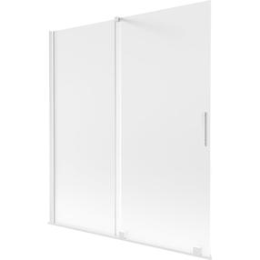 Dušo sienelė Mexen Velar, 150 cm x 150 cm, skaidri sp./balta sp./matinis