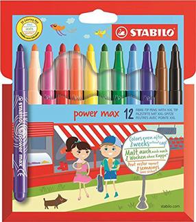 Vildikad Stabilo Power Max, ühepoolsed, 12 tk