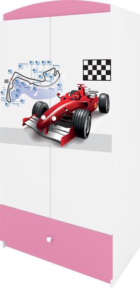 Vaikiška spinta Kocot Kids Babydreams Formula, balta sp./rožinė sp., 90 cm x 52 cm x 175.5 cm