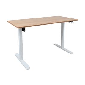 Kompiuterio stalas reguliuojamo aukščio Home4you Ergo Light K18707, 120 cm x 60 cm, 73 - 118 cm, ruda sp./balta sp.
