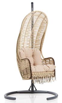 Pakabinamas krėslas Kalune Design Flamingo, juoda sp./smėlio sp.