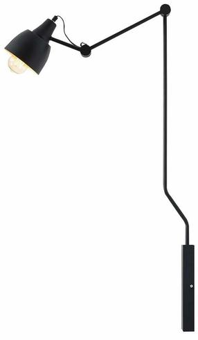 Lampa sienas Aldex Aida, E27, 1 x 60 W, melna krās. / melna krās.