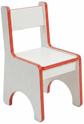 Vaikiška kėdė Kalune Design Artmtkchr, balta sp./raudona sp., 30 cm x 50 cm
