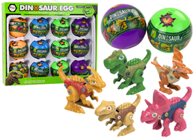 Figūrėlių rinkinys Dinosaur Egg, 12 vnt., įvairių spalvų