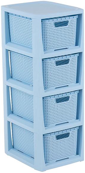 Vonios lentyna Branq Rattan, 29.5 cm x 65 cm x 24 cm, žydra sp.