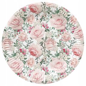 Vienreizējās lietošanas šķīvis Paw Decor Collection Gorgeous Roses Round, Ø 23 cm, 8 gab.