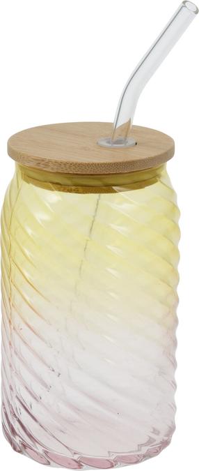 Glāze ar salmiņu, stikls, 0.45 l