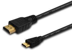 Vads Savio Mini HDMI / HDMI HDMI A male, Mini HDMI, 1.5 m, melna krās.
