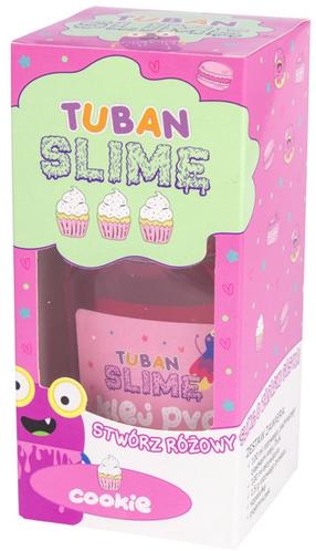 Viedais plastilīns Tuban Super Slime Set - Cookie, rozā krās.