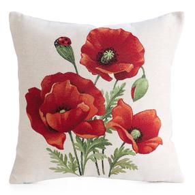 Dekoratyvinės pagalvėlės užvalkalas JA145-06, balta sp./raudona sp./žalia sp., 45 cm x 45 cm