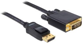 Vads Delock Displayport to DVI Display port male, DVI-D male, 2 m, melna krās.
