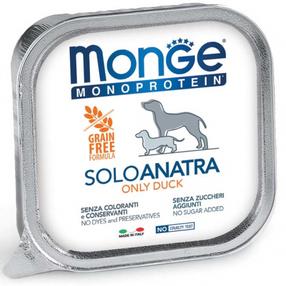 Šlapias šunų maistas Monge Monoprotein, antiena, 0.15 kg