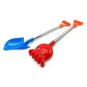 Smėlio žaislas Shovel/Rake, mėlyna sp./raudona sp./(spalva/dizainas parenkami atsitiktine tvarka)